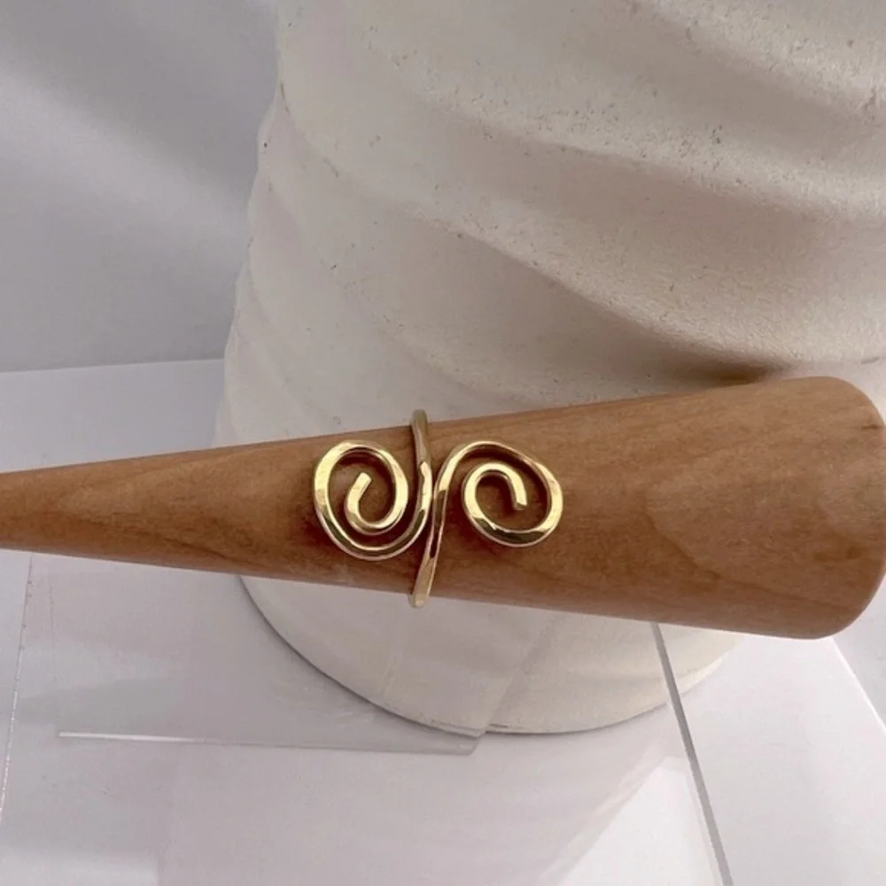 Artisan Jewelers Brass Double Swirl Ring